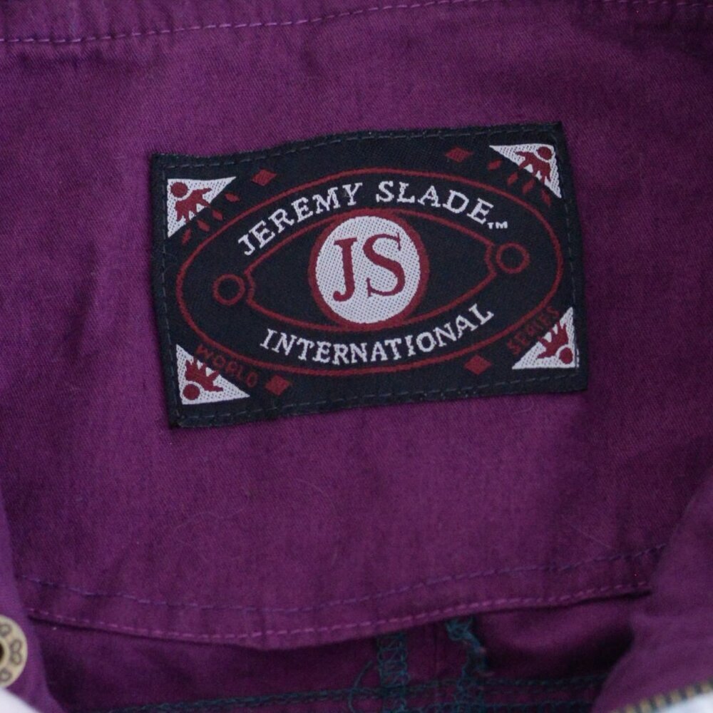 Vintage Jeremy Slade International Green Purple Zip Up Nautical Jacket Large - Picture 11 of 12